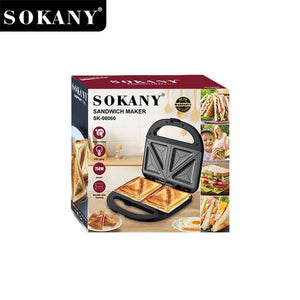 SOKANY SK - 08061 Toster za Sendviče 750W – Duplo Grejanje & Nelepljive Ploče - Topopusti