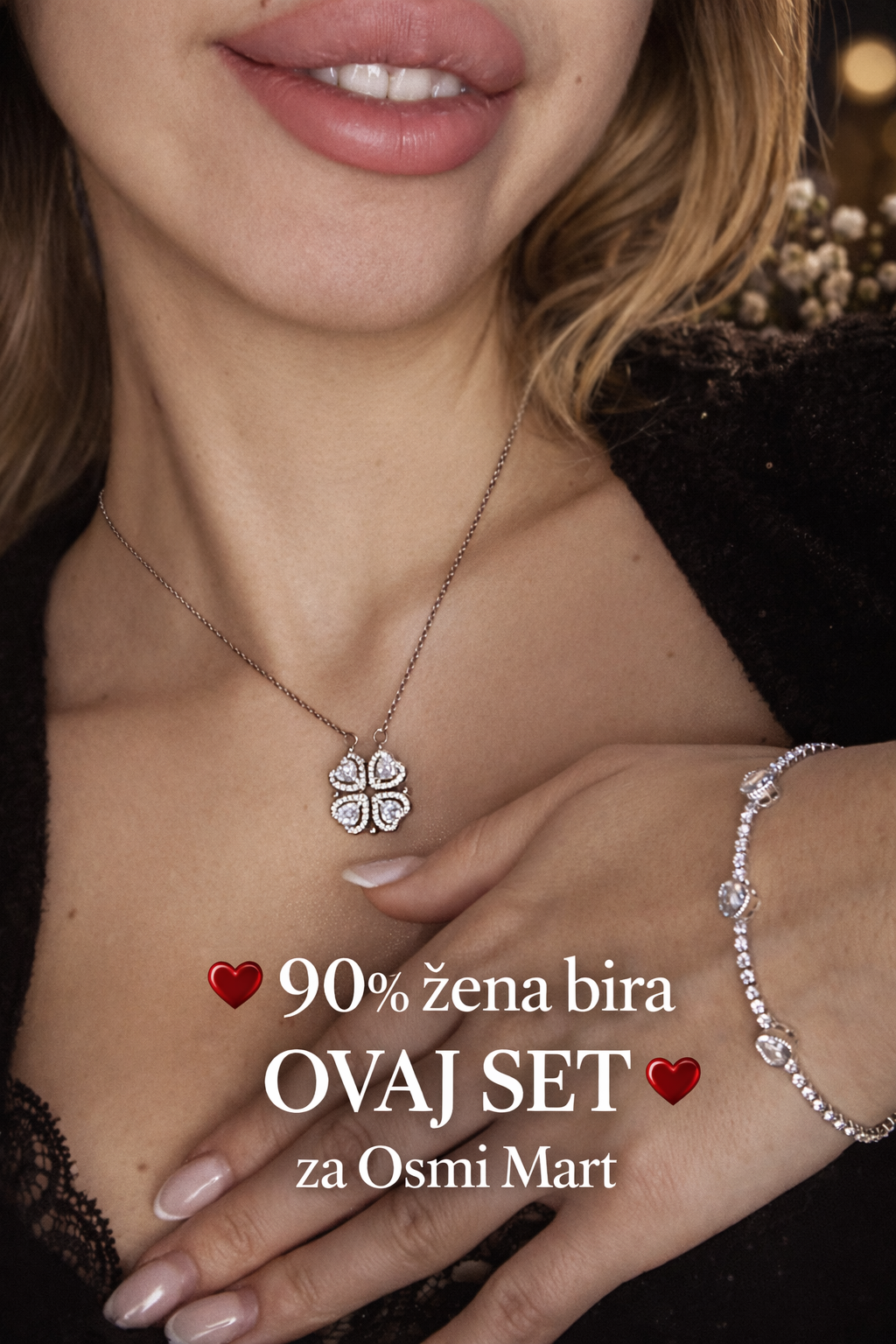 Set Ogrlica Detelina + Narukvica