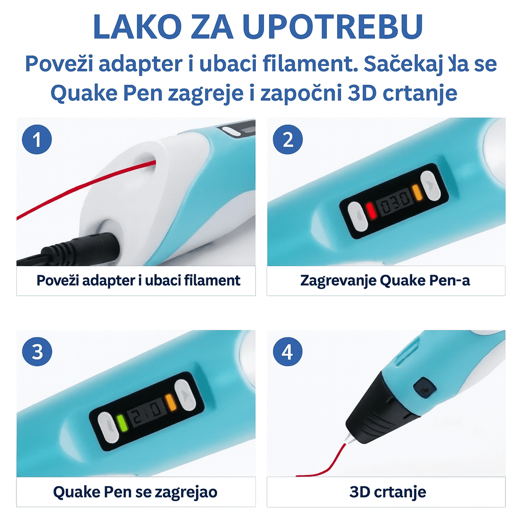 3D Olovka - Za kreativnost i stvaranje - Topopusti