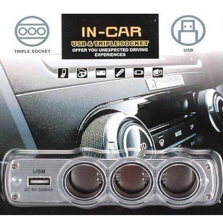 3u1 Utičnica za Auto - upaljač i 1xUSB Port - Topopusti