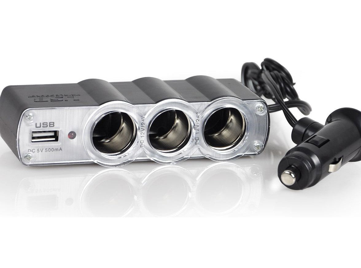 3u1 Utičnica za Auto - upaljač i 1xUSB Port - Topopusti