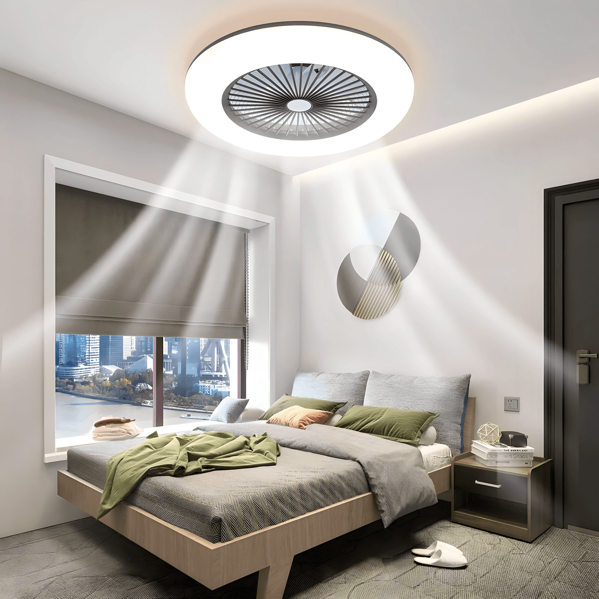 Luster ventilator, Plafonski ventilator sa lampom