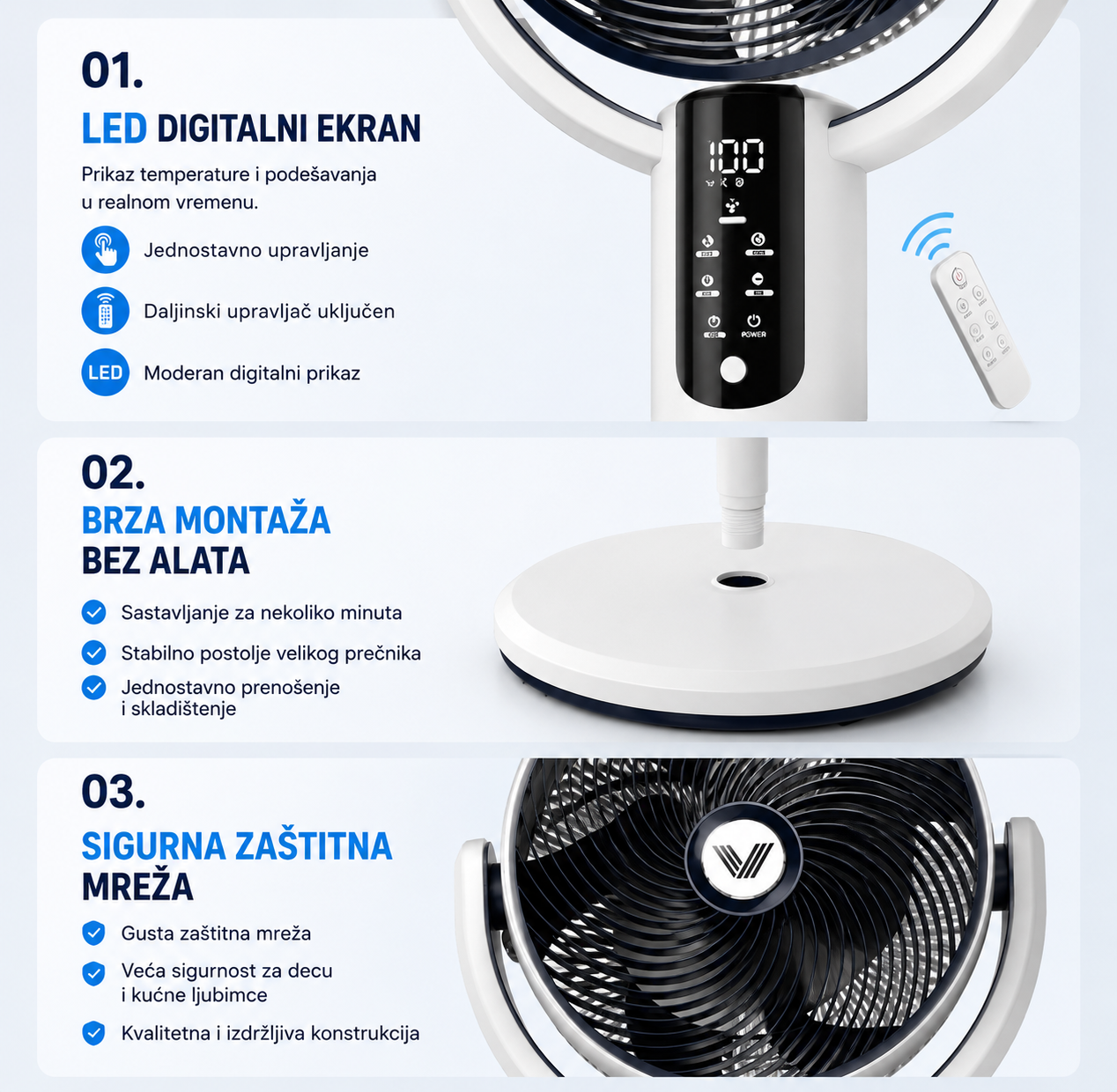 Digitalni Ventilator Sklopivi