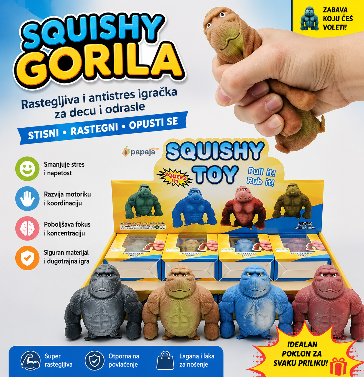Rastegljiva Gorila - Boja Iznenađenja
