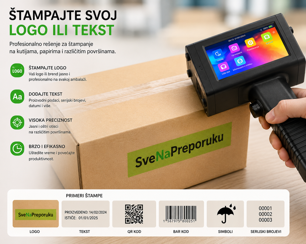 Profesionalni Ručni Inkjet Štampač