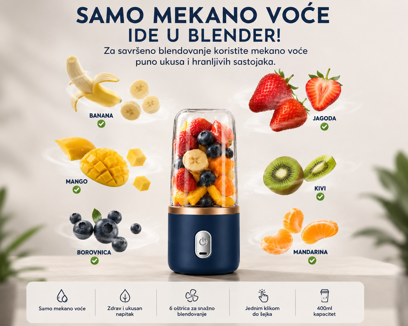 Prenosivi Blender + Šejker