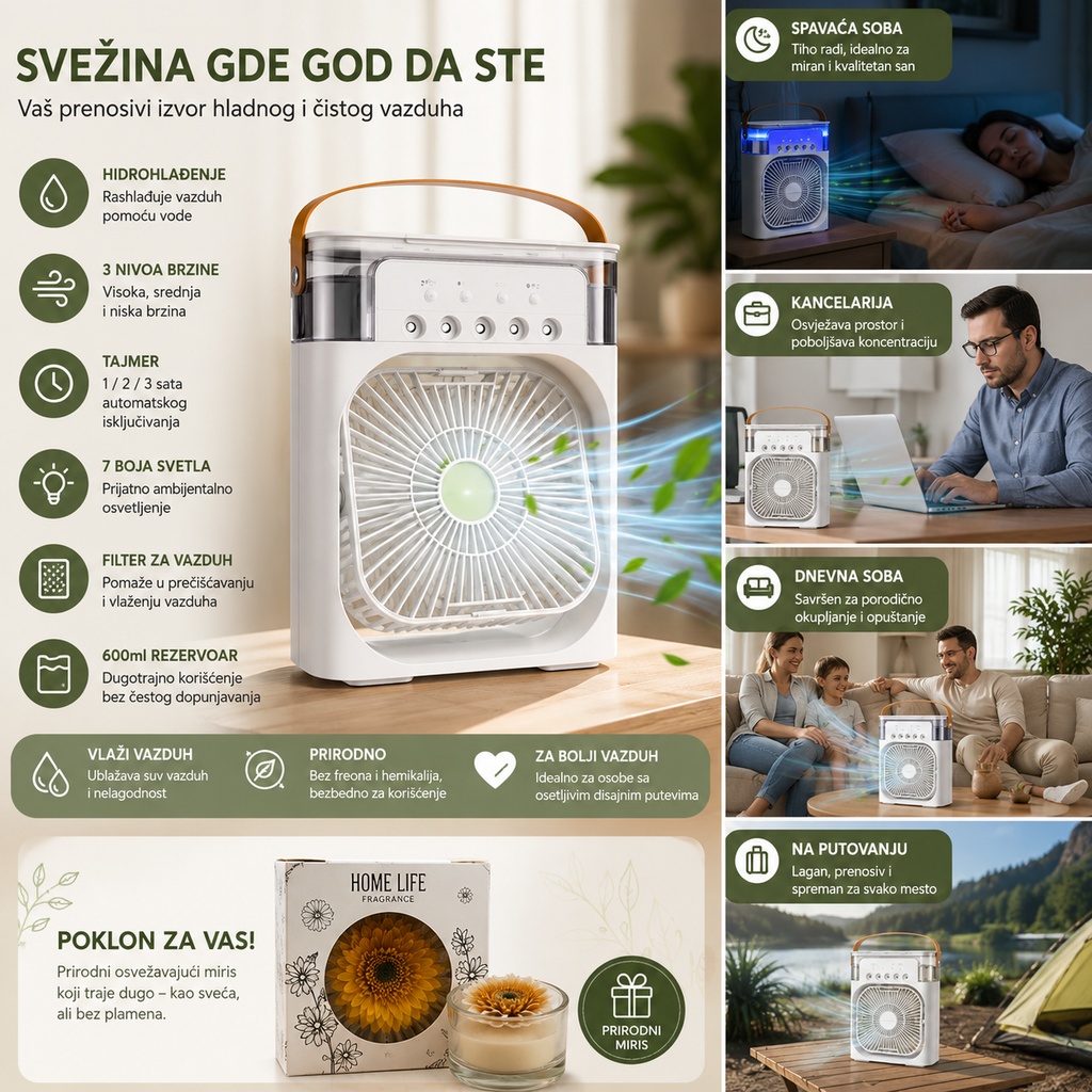 Mini Ventilator + Osveživač prostorije