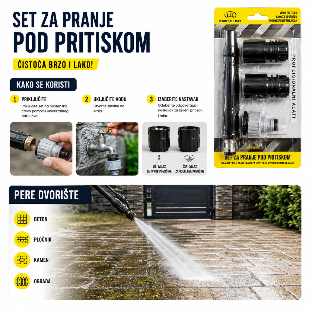 Set Za Pranje  3 nastavka