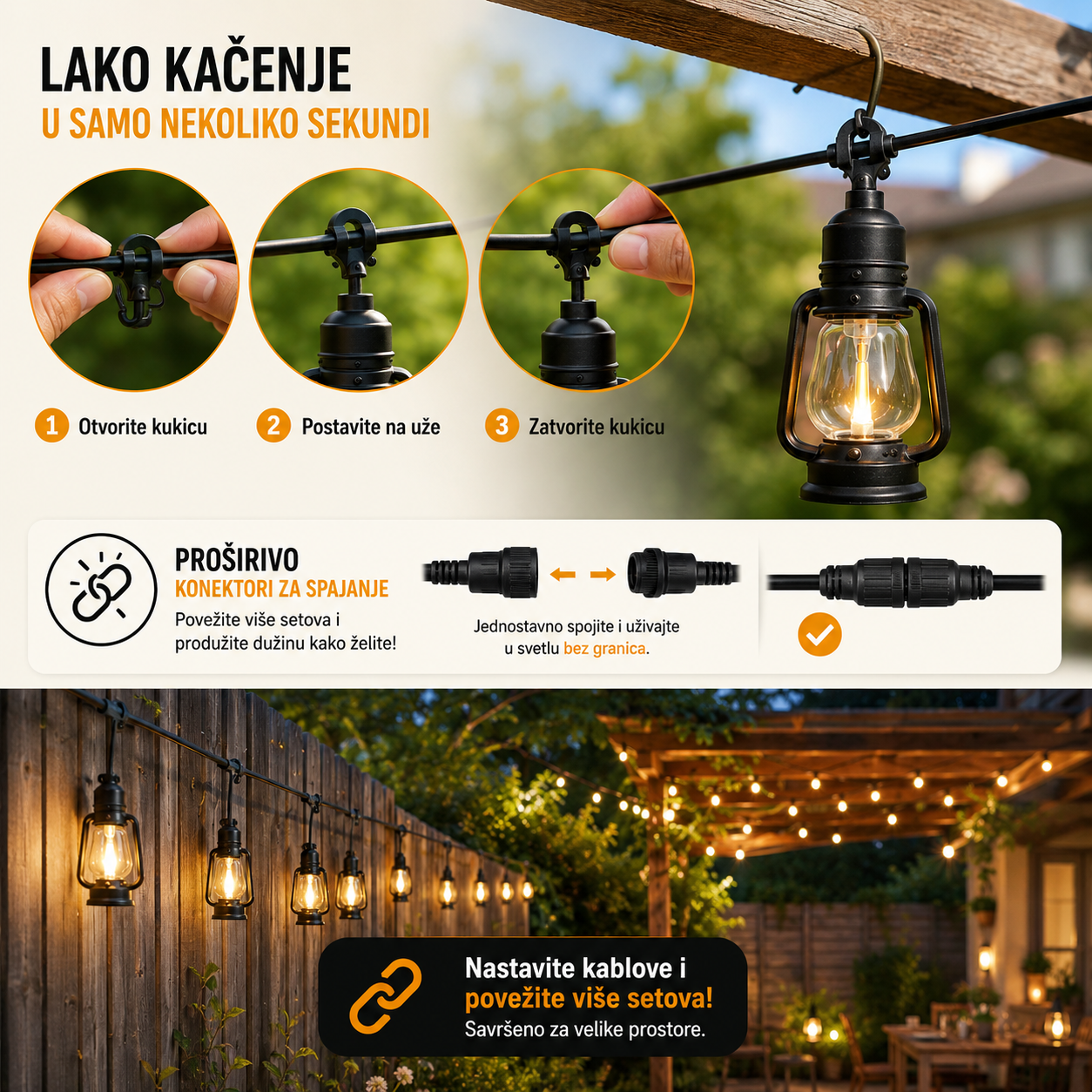 Lampe Svetiljke 10m