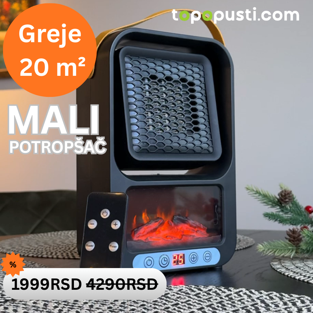 BlackFlame Mini LED grejalica 800W