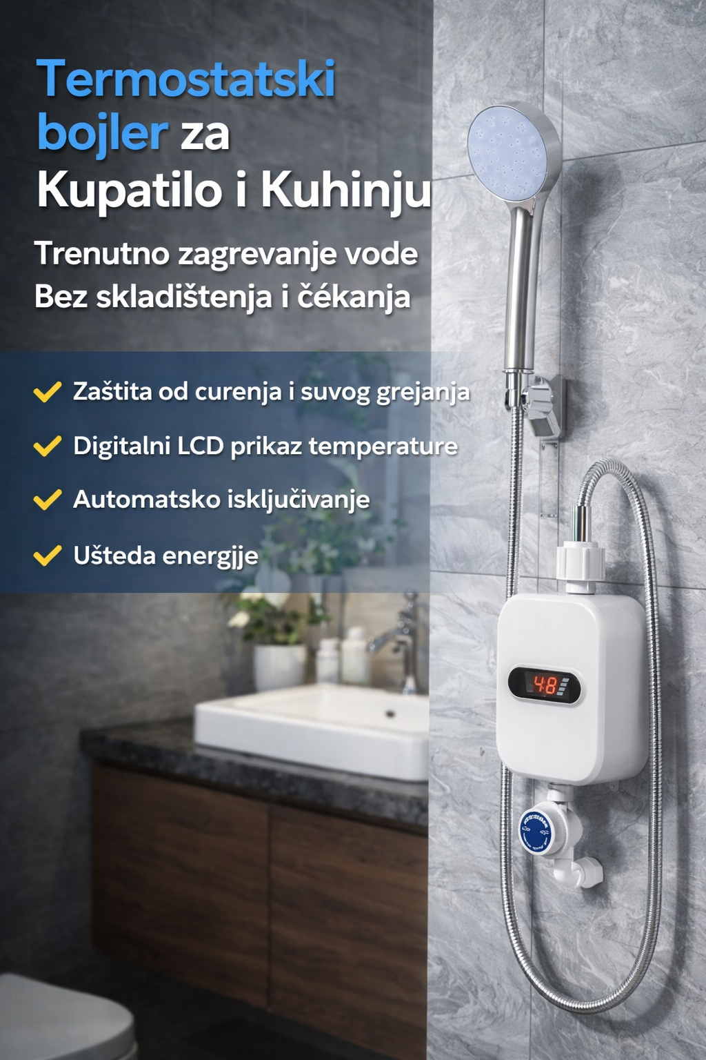 Digitalni LCD Grejač Vode