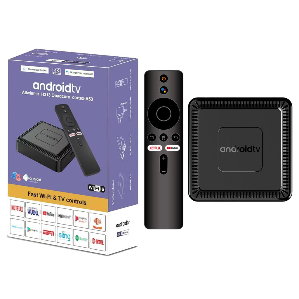 Android TV Box Cortex - A53 4K Smart Box WiFi 6 + 5G - Topopusti
