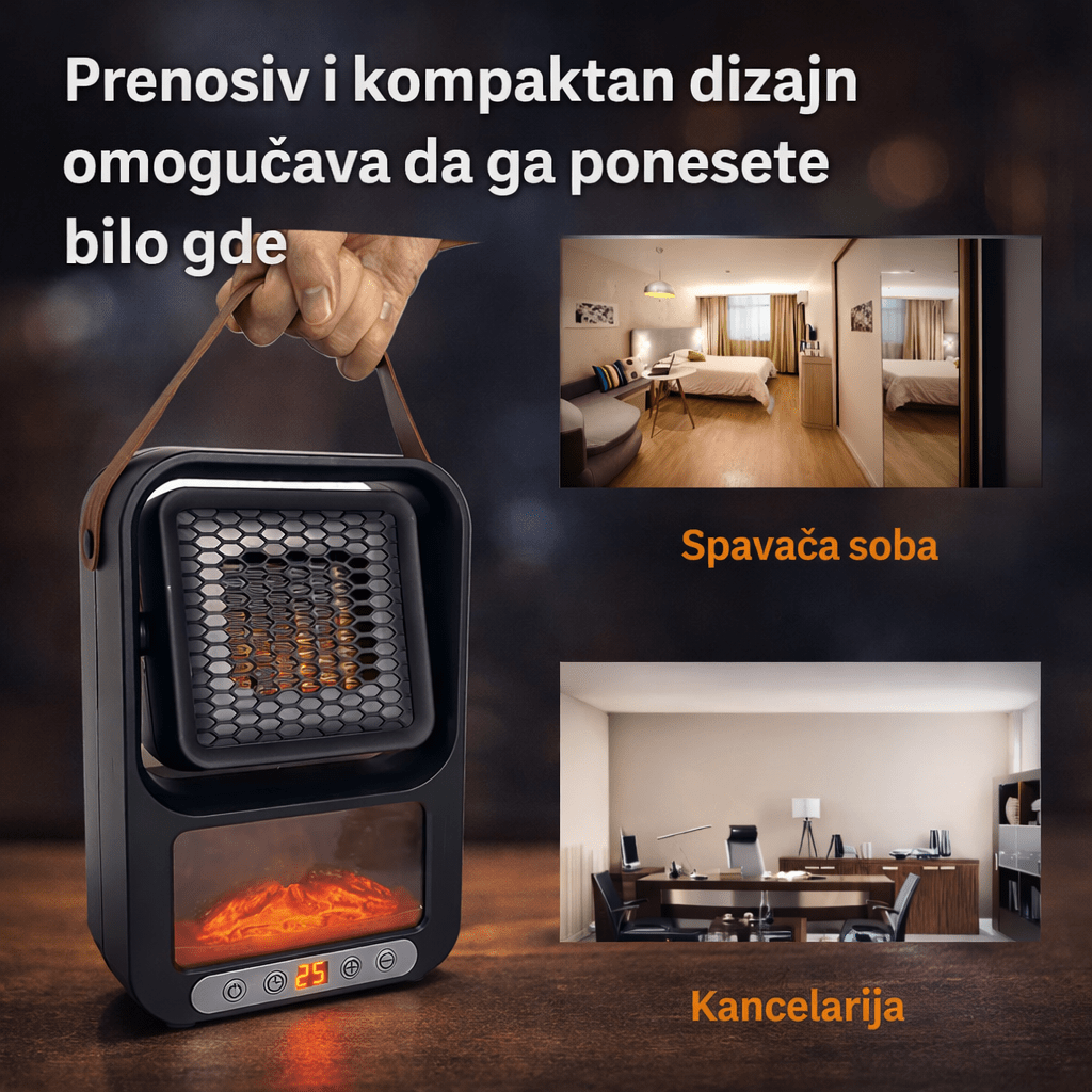 BlackFlame Mini LED grejalica 800W - Topopusti