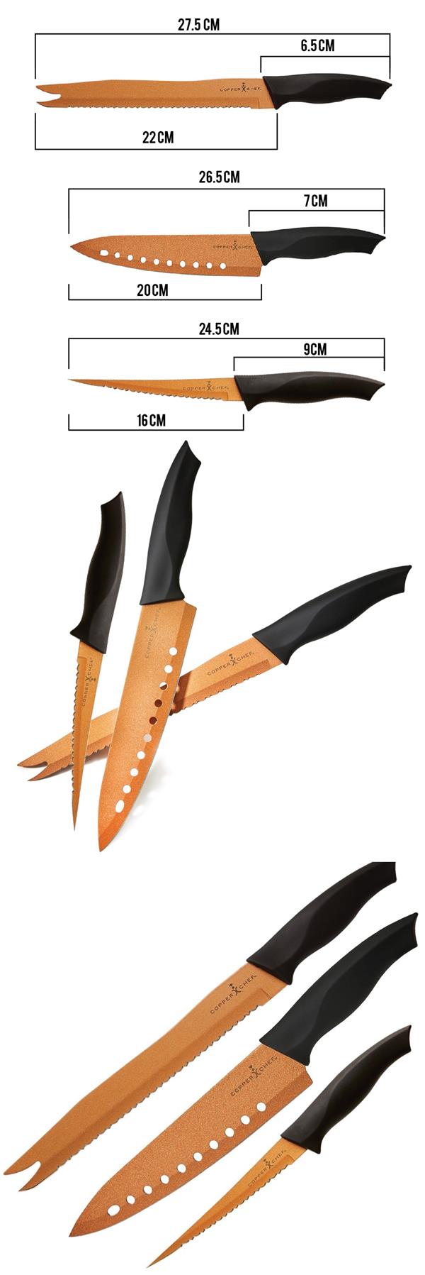 Copper Chef - Set od 3 noža - Topopusti