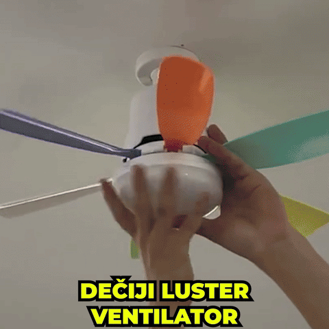 Dečiji ventilator, luster sa LED svetlom