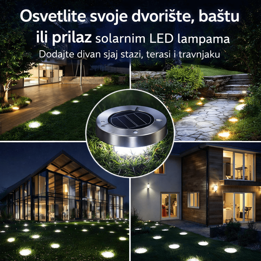 Disk solarne LED lampe ubodne (4 komada) - Topopusti
