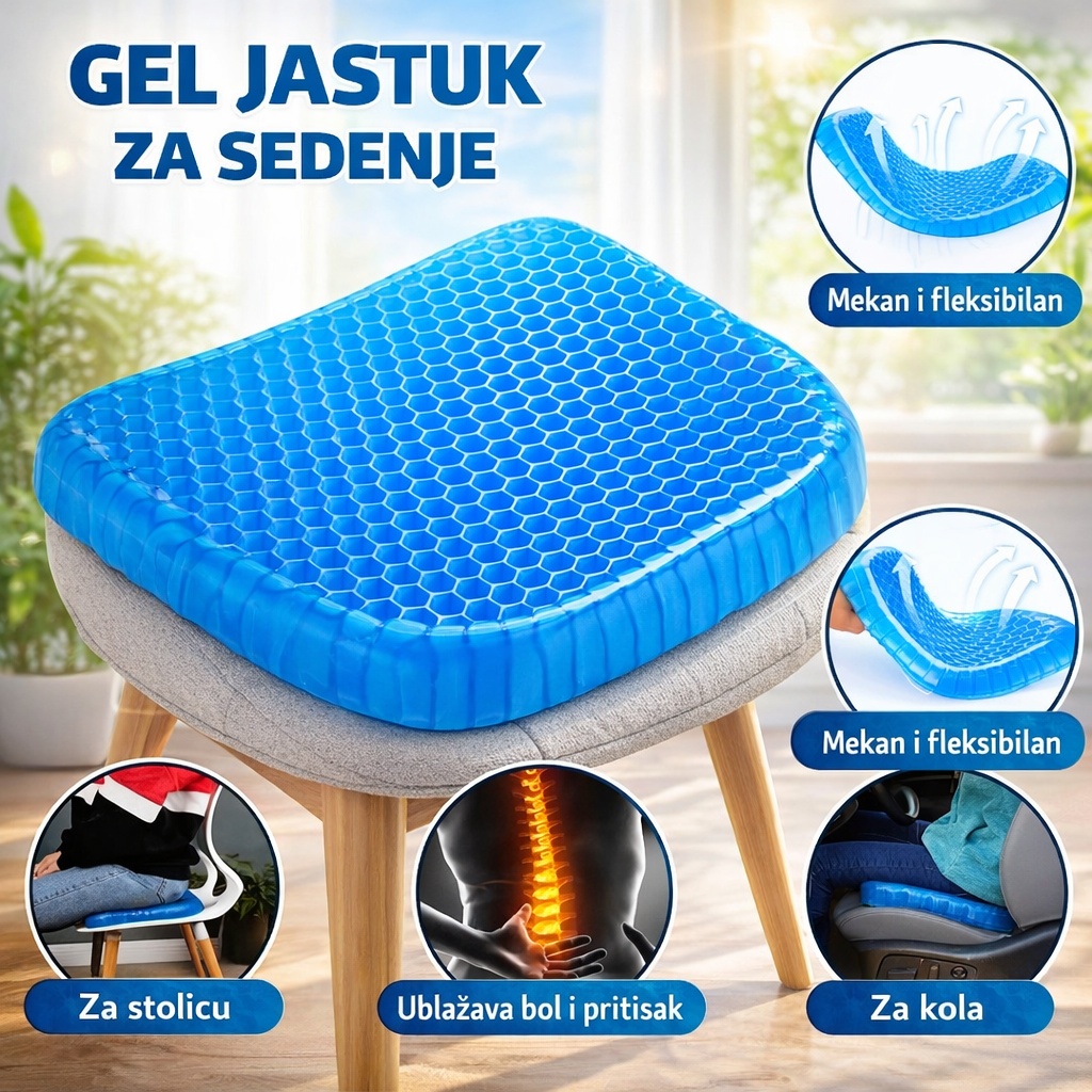 Ergonomski gel jastuk – ostaje hladan, pruža maksimalnu udobnost - Topopusti