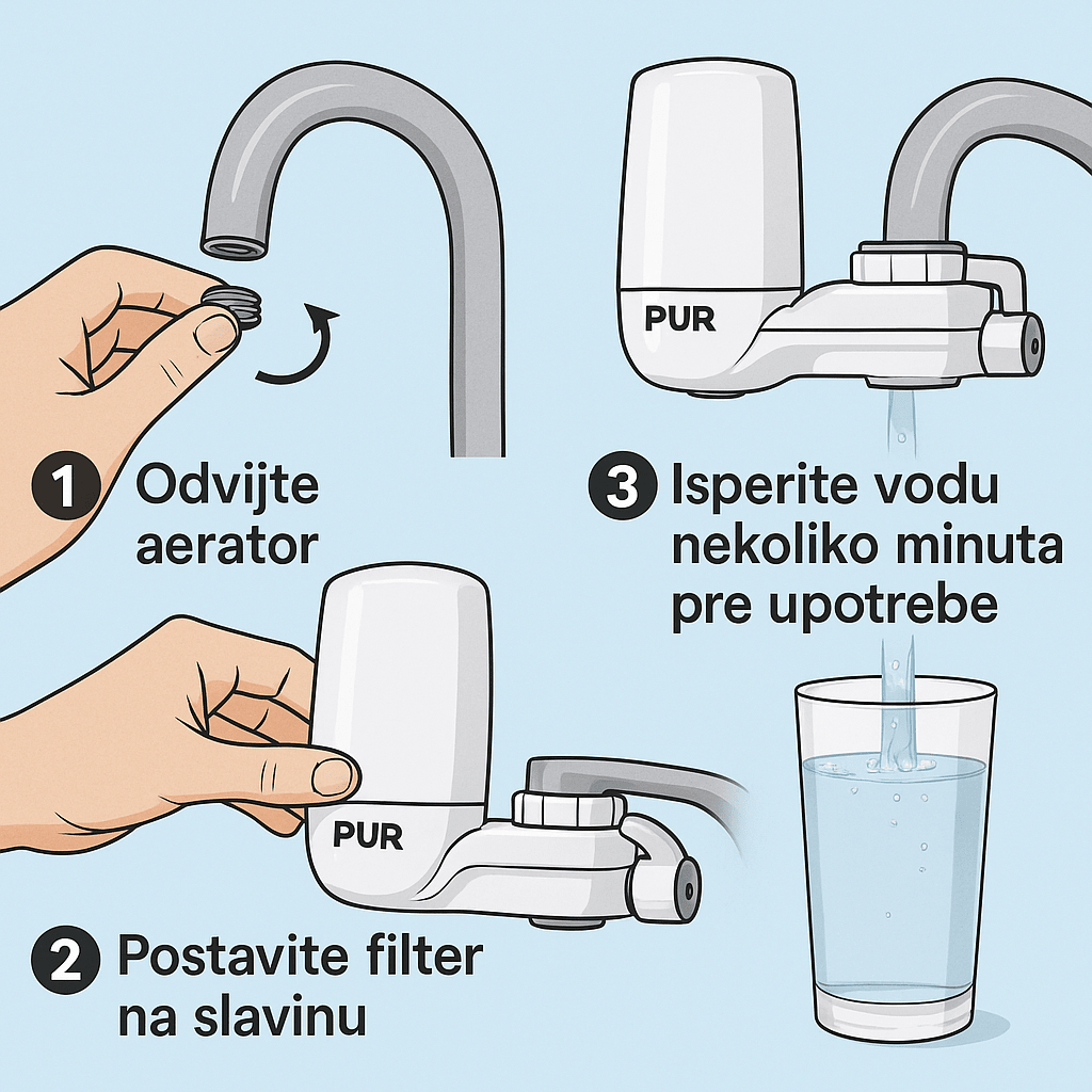 Filter Prečišćivač Vode za Kuhinjsku Česmu - Topopusti