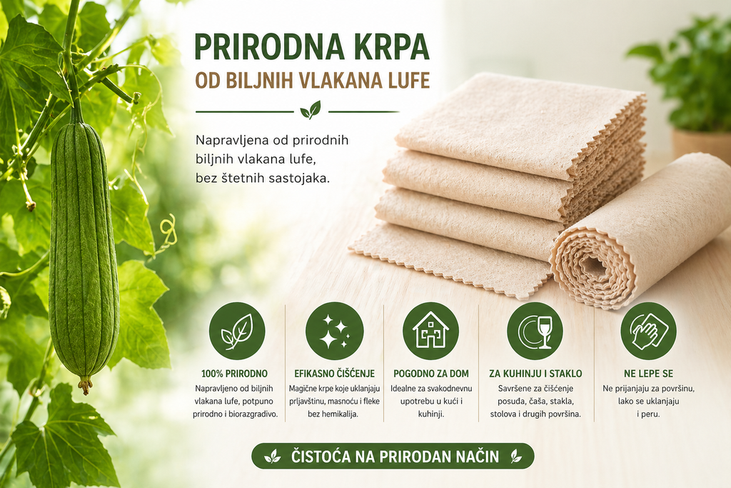 Prirodne Krpe Od Lufe (3+1 Gratis)