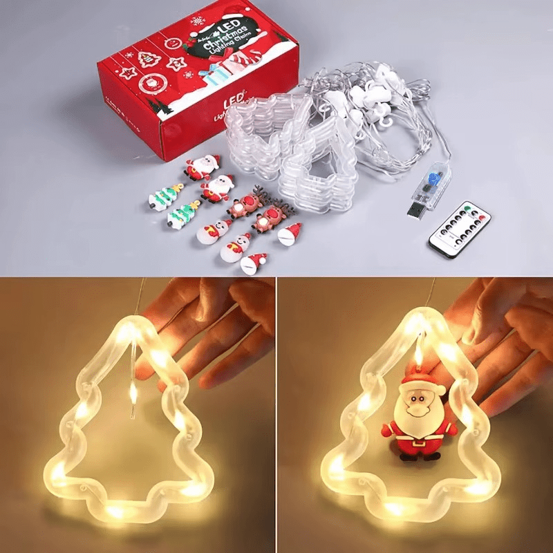 LED božićna zavesa – 10 Ukrasa - Topopusti