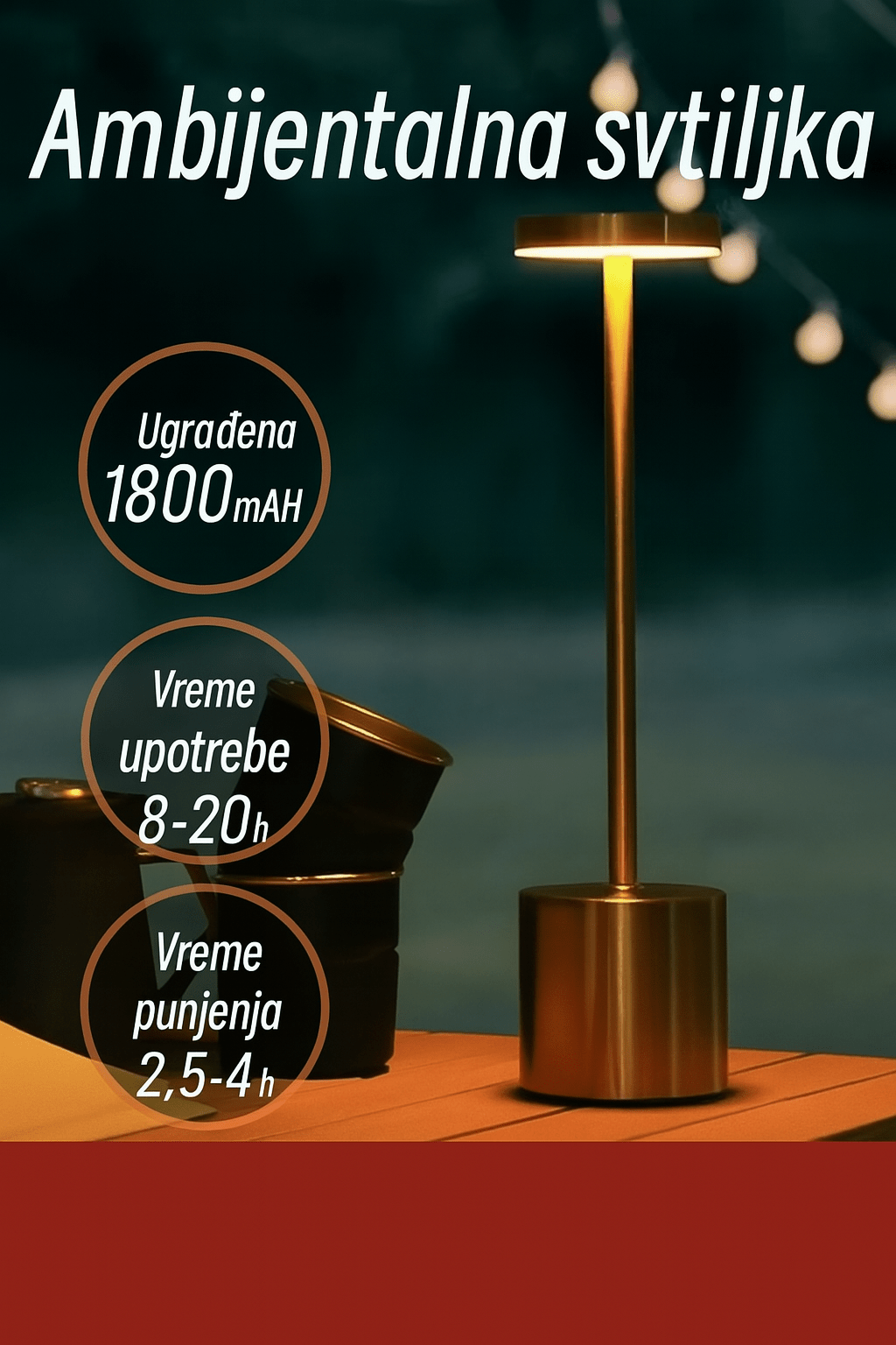 LED prenosiva lampa - Topopusti