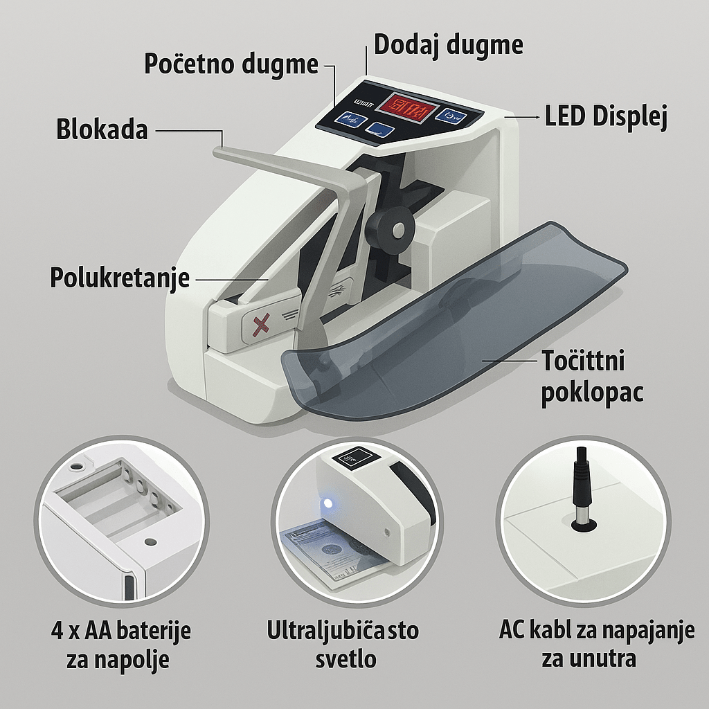 Mini brojač novca, brojač para, brojačica - Topopusti