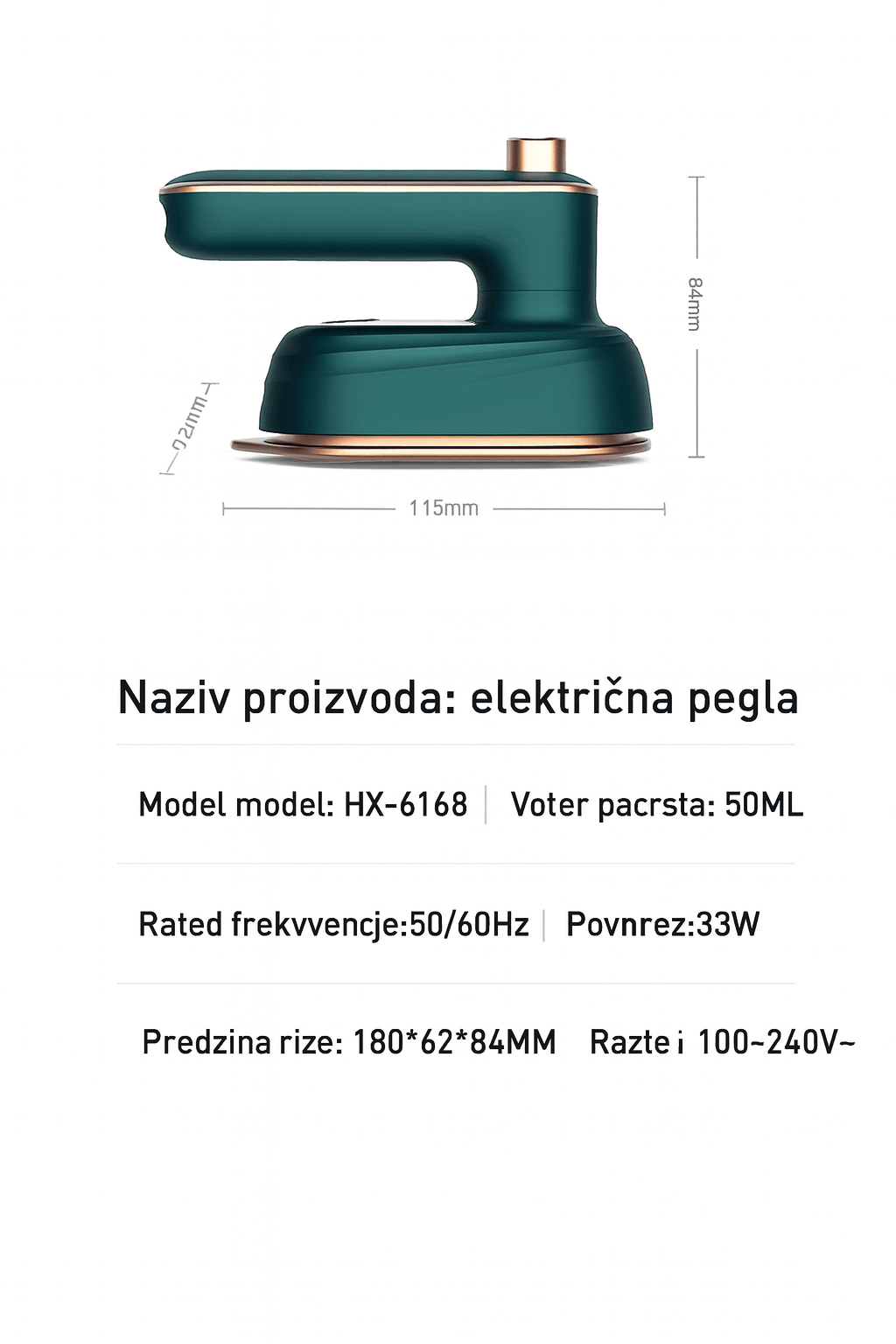 Mini pegla za odeću – mikro parna pegla. - Topopusti