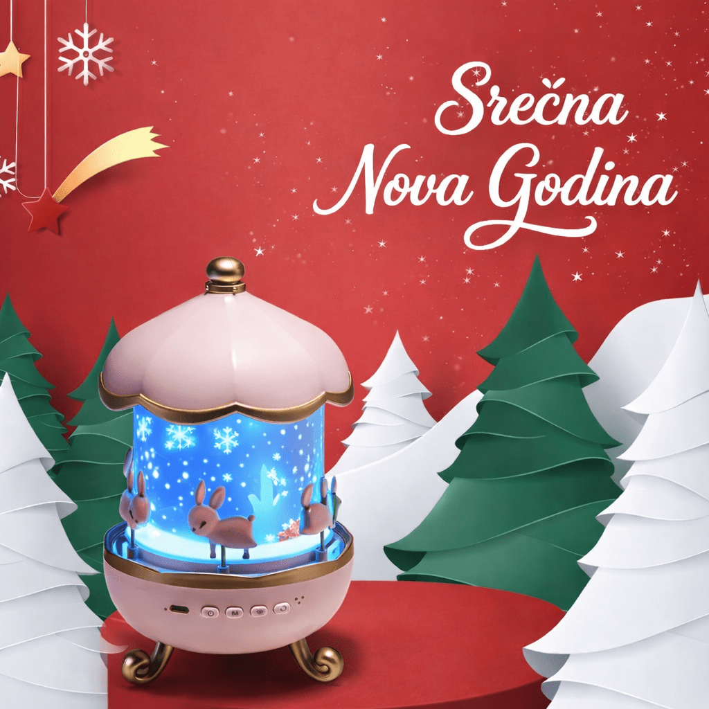 Muzička Kutija Ringišpil sa zekama - Zvezdano Nebo - Topopusti