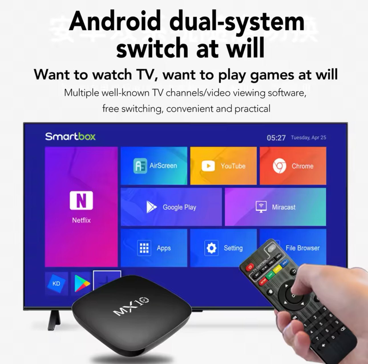 MX10 Android TV Box – smart tv tranformator - Topopusti