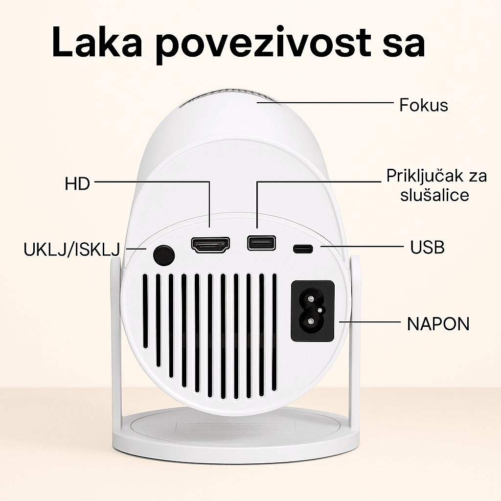 Optivio prenosivi smart projektor za kućni bioskop - Topopusti
