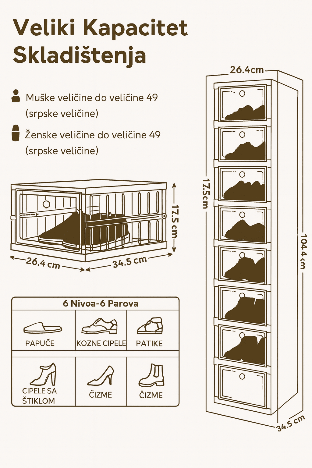 Organizator Obuće (6 Komada) - Topopusti
