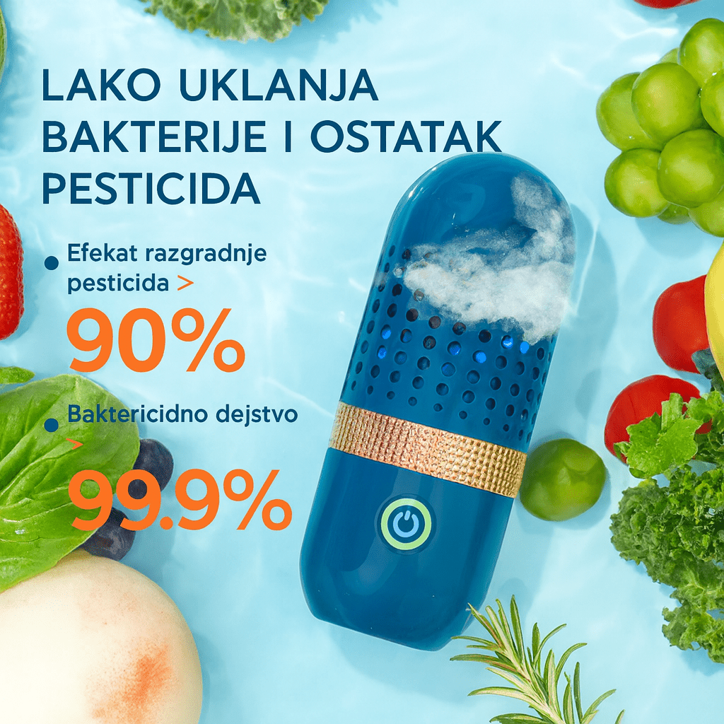Pametni prečistač voća i povrća – Bežično punjenje, 100% prirodno čišćenje - Topopusti