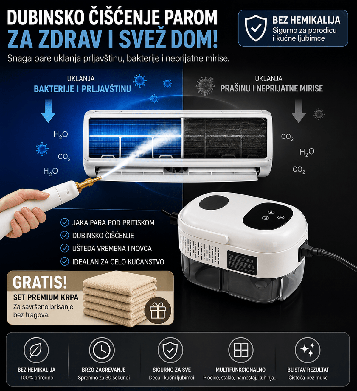 Paročistač 2500w - Topopusti