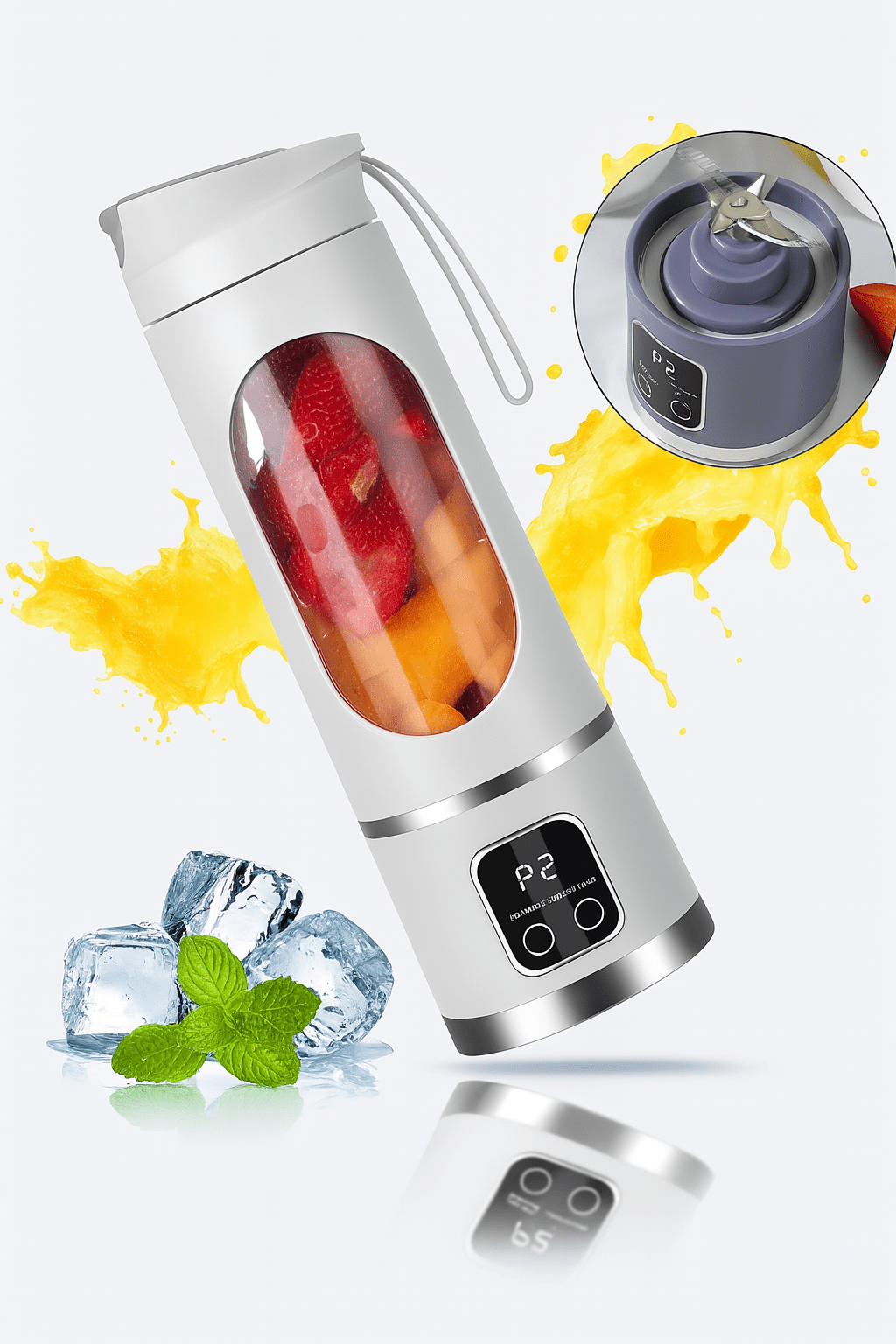 Prenosivi Blender sa LED Ekranom – 450ml | Smoothie u Pokretu - Topopusti