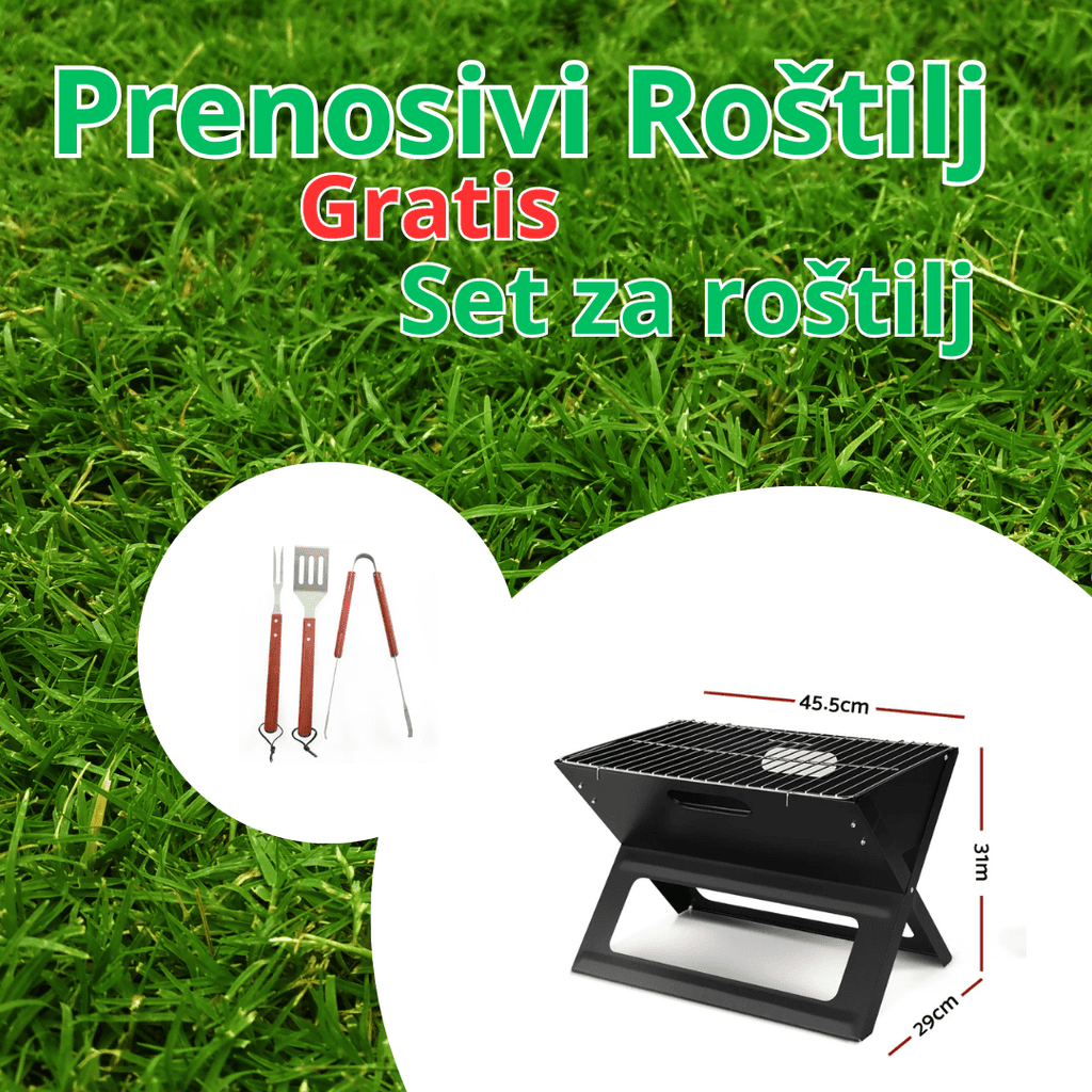 Prenosivi Roštilj + Hvataljka - Topopusti