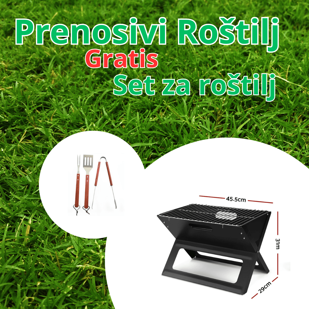 Prenosivi Roštilj + Hvataljka - Topopusti