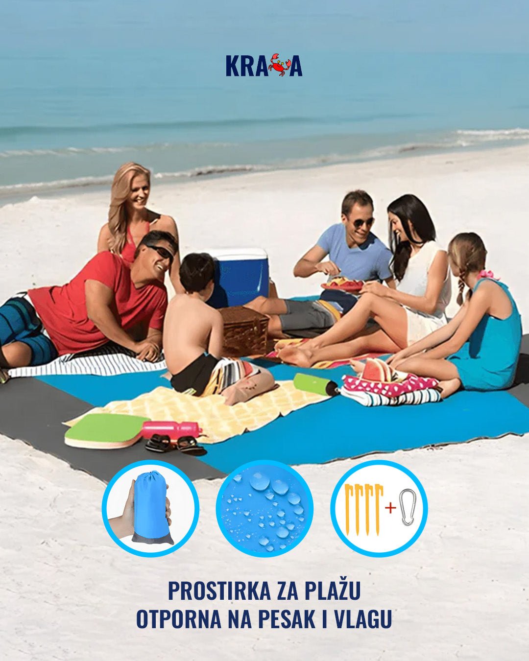 Prostirka za plažu otporna na pesak i vlagu - Topopusti