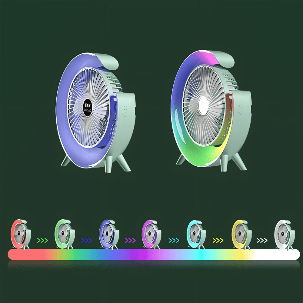 Mini stoni ventilator sa 3 brzine i LED svetlom