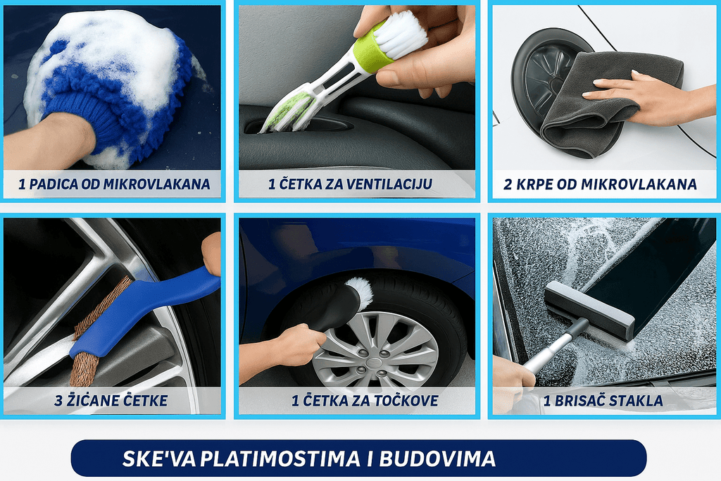 Set od 9 delova za pranje kola - Topopusti