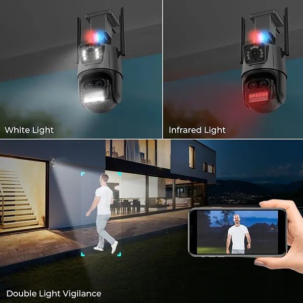 Sigurnosna Dual kamera za video nadzor sa AI detekcijom i noćnim senzorom - Topopusti