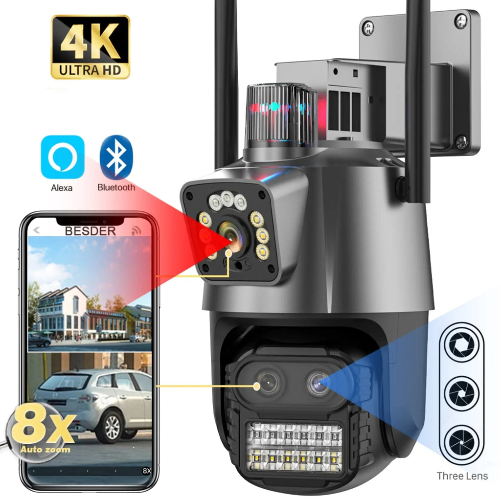 Sigurnosna Dual kamera za video nadzor sa AI detekcijom i noćnim senzorom - Topopusti