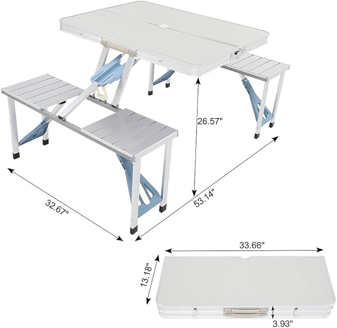 Sklopivi sto i stolice set od aluminijuma - Topopusti