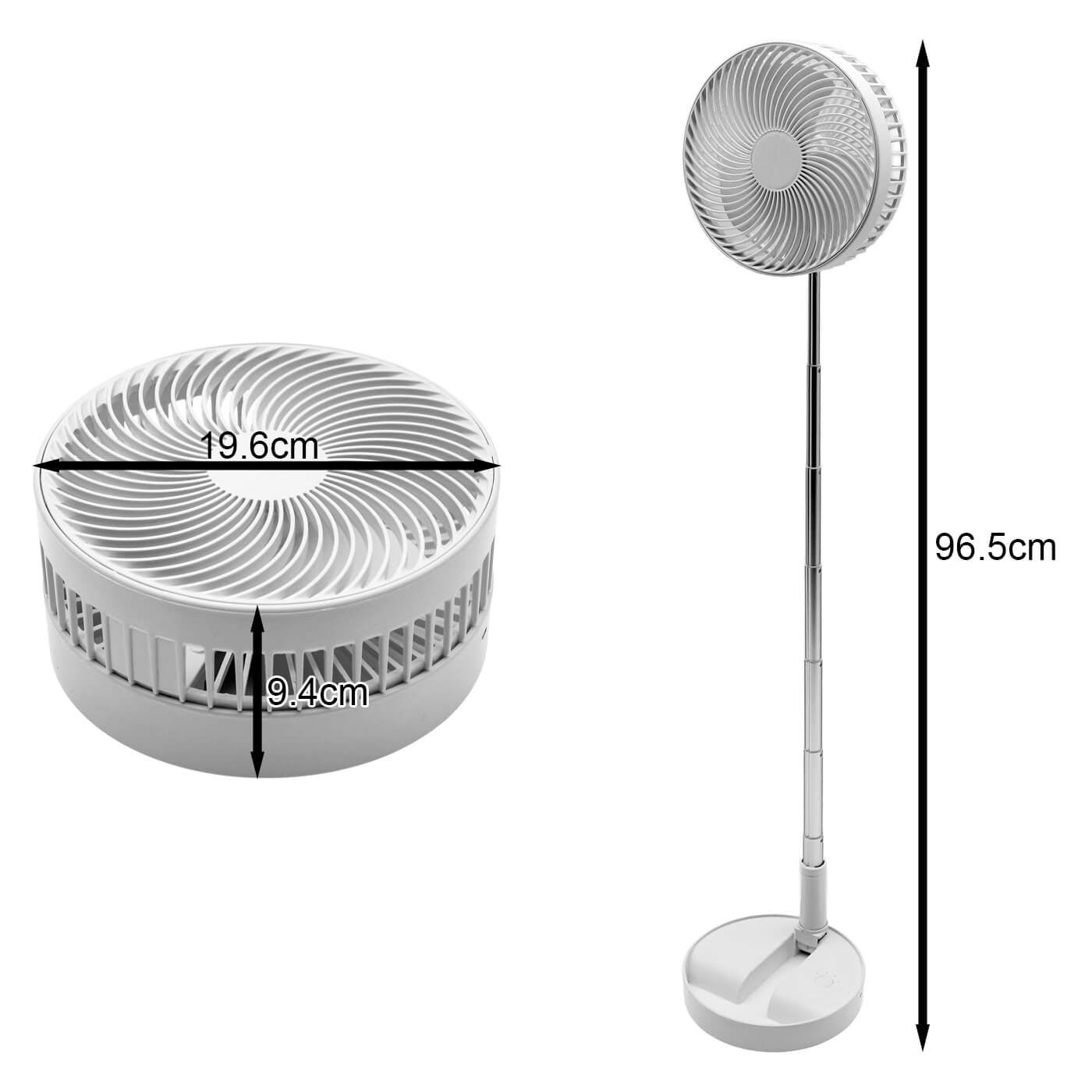 Sklopivi teleskopski ventilator sa baterijom - Topopusti