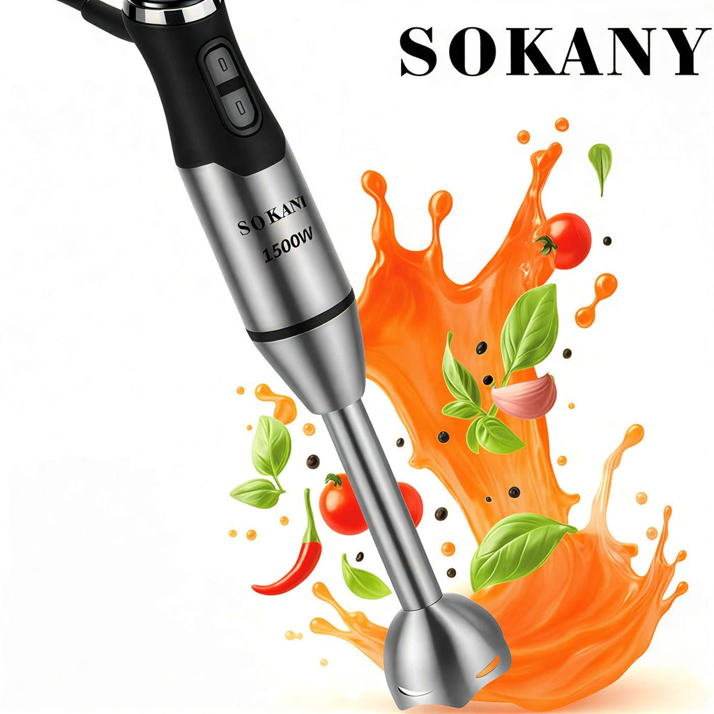 Sokany SK - 02019 Štapni Mikser 1500W – 20 Brzina, Bakarni Motor, Inox Sečiva za Led - Topopusti