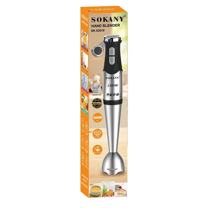 Sokany SK - 02019 Štapni Mikser 1500W – 20 Brzina, Bakarni Motor, Inox Sečiva za Led - Topopusti