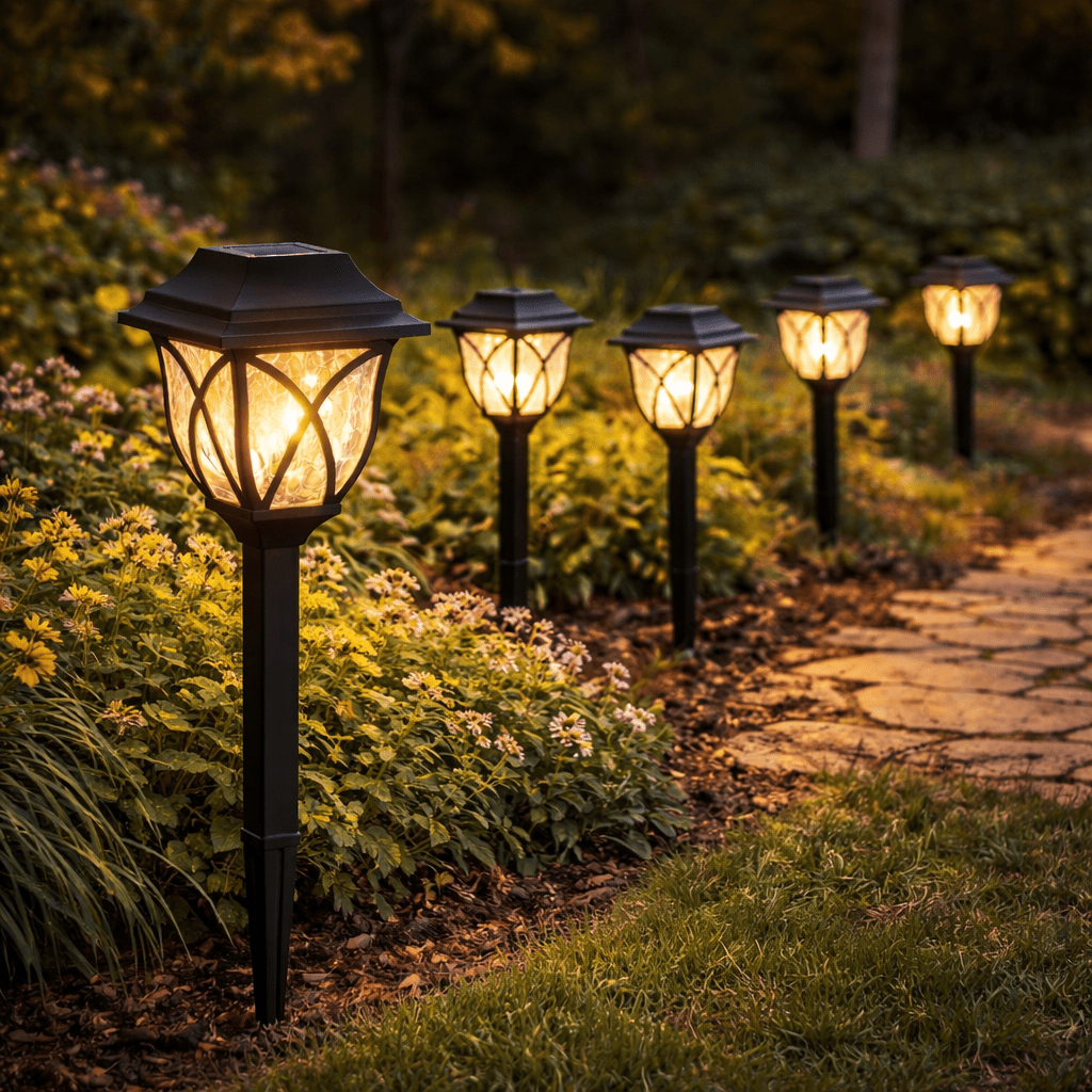 🌞 Solarna baštenska LED lampa – dekorativno osvetljenje dvorišta (6 komada u pakovanju) - Topopusti