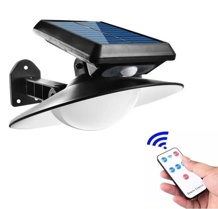 Solarna LED Lampa za Dvorište sa Daljinskim Upravljačem – IP65 Vodootporna Zidna Lampa sa Senzorom Pokreta - Topopusti