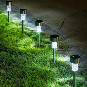 Solarne LED Lampe za Dvorište – Set od 10 Komada sa Senzorom Dan - Noć, Vodootporne Baštenske Lampe - Topopusti