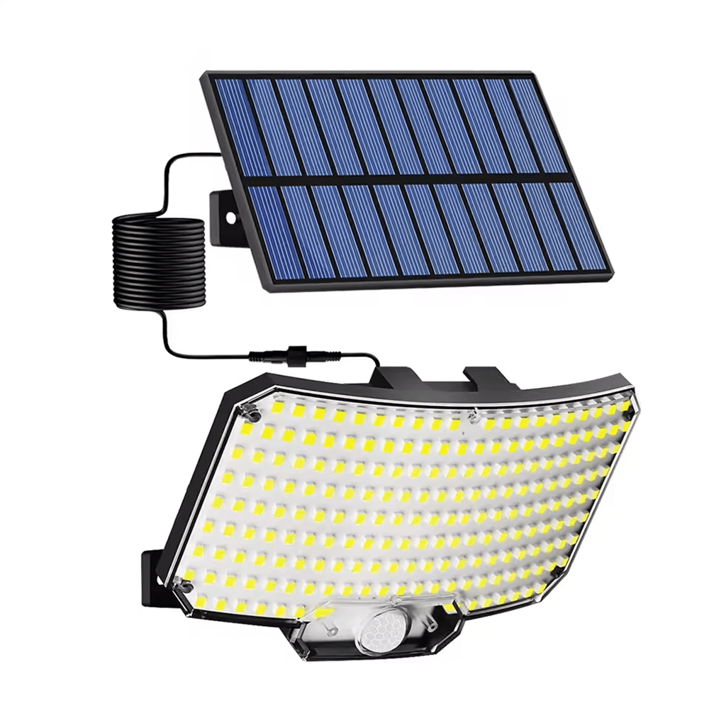 Solarni LED Reflektor sa Senzorom Pokreta i Odvojenim Panelom – IP65 Vodootporna Lampa za Dvorište, Fasadu i Garažu - Topopusti
