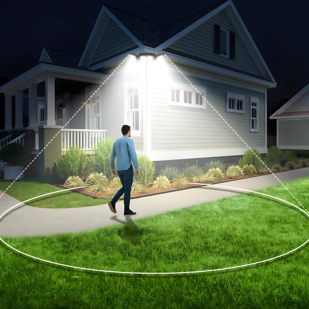 Solarni LED Reflektor sa Senzorom Pokreta – IP65 Vodootporna Solarna Lampa za Dvorište, Fasadu, Garažu i Terasu - Topopusti